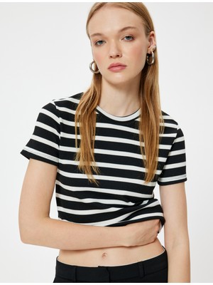 Koton Basic T-Shirt Kısa Kollu Bisiklet Yaka Slim Fit