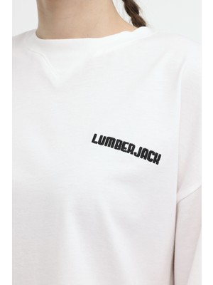 Lumberjack Wl Olıvıa 11SS102 4fx Ekru Kadın Kısa Kol T-Shirt