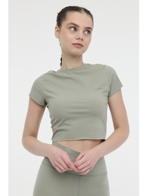 Lumberjack Wl Frıda 11MD1013 4fx Pastel Hakı Kadın Kısa Kol T-Shirt