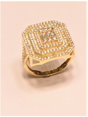 Güler Kuyumculuk Altın Baget Taşlı Yüzük