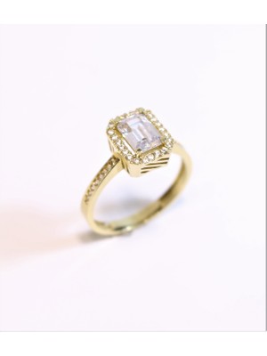 Güler Kuyumculuk Altın Baget Taşlı Yüzük
