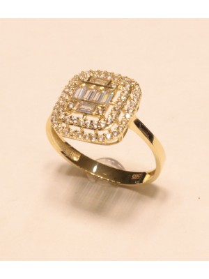 Güler Kuyumculuk Altın Baget Taşlı Yüzük