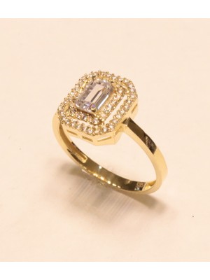 Güler Kuyumculuk Altın Baget Taşlı  Yüzük