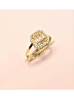 Güler Kuyumculuk Altın Baget Taşlı Yüzük
