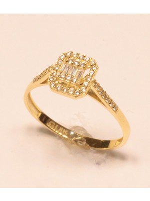 Güler Kuyumculuk Altın Baget Taşlı Yüzük