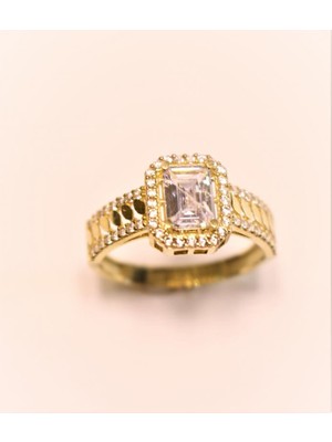 Güler Kuyumculuk Altın Baget Taşlı Yüzük