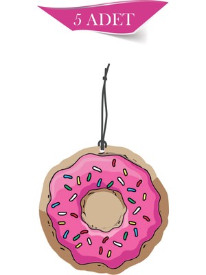 By Meyla Bymeyla Donat Temalı 5'li Oto Kokusu ve Oto Aksesuarı