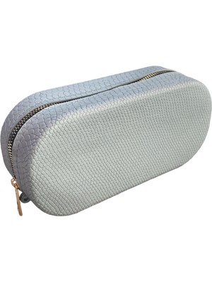 Avega VG-006 Timsah Deri Silikon Kokulu Kalem Çantası - Gri