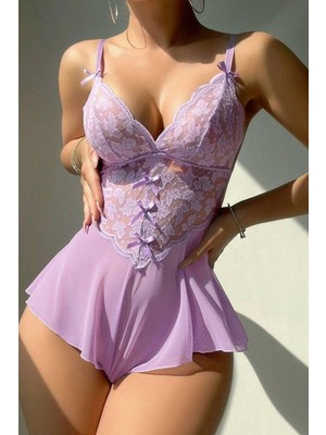 Ynt Lila Serenity Tül Babydoll 15101