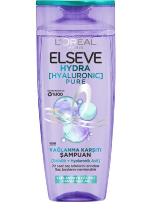 Paris Elseve Hydra  Pure Salisilik Asit Içeren Yağlanma Karşıtı Arındırıcı Şampuan 300ML