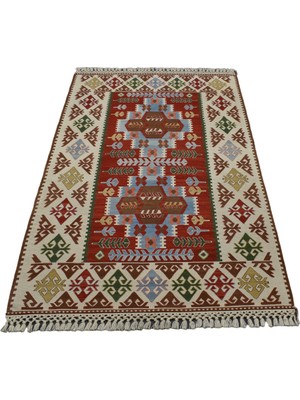 Yeni El Dokuma Başyapıt Balıkesir Bergama Yüncü Yörük Yün Kilim 5073