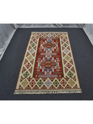 Yeni El Dokuma Başyapıt Balıkesir Bergama Yüncü Yörük Yün Kilim 5073