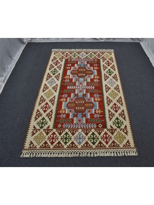 Yeni El Dokuma Başyapıt Balıkesir Bergama Yüncü Yörük Yün Kilim 5073