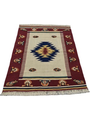 Yeni El Dokuma Farklı Lütfi Özden Tasarım Yün Halı Kilim 5064