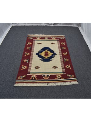 Yeni El Dokuma Farklı Lütfi Özden Tasarım Yün Halı Kilim 5064