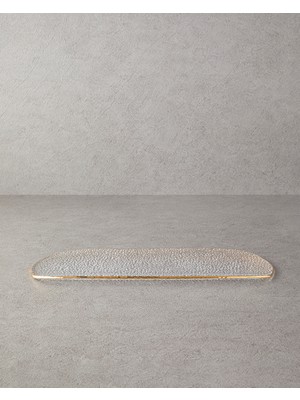 English Home Myla Cam Kayık Tabak 47x17 cm Gold