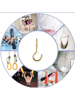 Beşel Piton Açık Kanca 22X130 - 10 Adet - Vidalı Kanca Askı