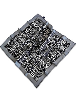 Levidor Tivil Ipek Eşarp 35052 Füme Karışık Desen