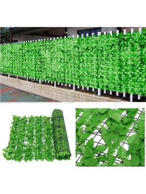 Yapraklı Rulo Sarmaşık Çit Plastik Görüntü Kapatma Çiti 1x3