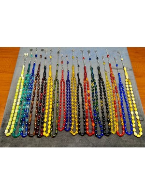 Anemore Collection 8 Adet Toz Kehribar Tesbih Tek Tek Karton Hediye Kutulu