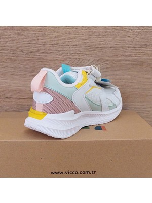 Vicco Massa Kız Çocuk Beyaz-Pudra Phylon Spor Ayakkabı