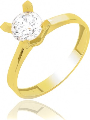 Güler Kuyumculuk Altın Tek Taş Yüzük