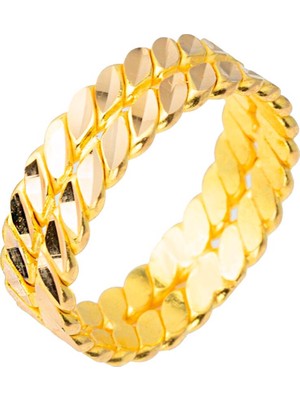 Güler Kuyumculuk 22 Ayar Çift Sıra Burma Yüzük