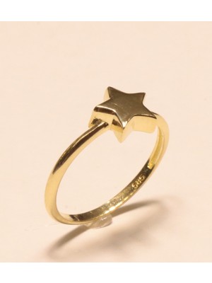 Güler Kuyumculuk Altın Üç Boyutlu Yıldız Model Yüzük