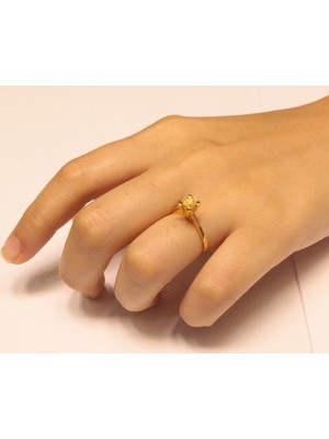 Güler Kuyumculuk 14 Ayar Altın Tek Top Taşsız Yüzük