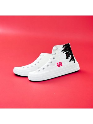 Amazoon Desing Anime Kurt Baskılı Kanvas Sneaker Çocuk Spor Ayakkabı