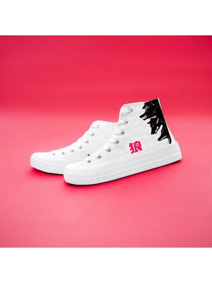 Amazoon Desing Anime Kurt Baskılı Kanvas Sneaker Çocuk Spor Ayakkabı