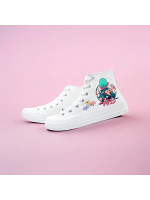 Amazoon Desing Animal  Anime Kız Baskılı Sneaker  Spor  Ayakkabı