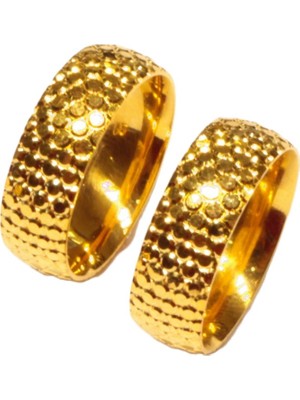 Güler Kuyumculuk 22 Ayar Altın Taşsız Desenli Alyans