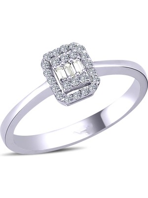 Güler Kuyumculuk Pırlanta Baget Taşlı Yüzük