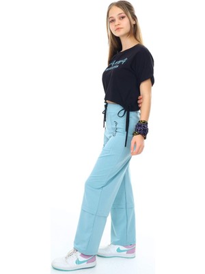 Asortix Kız Çocuk %100 Pamuk Compact Penye Ikili Eşofman TAKIM-AÜT-0019