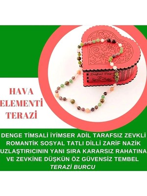 Gizemli Doğal Taş Terazi Burcu Gizemli Doğal Taş Kadın Kolye Dumanlı Kuvars/güneş Taşı/yeşim/unakit/pembe Kuvars/lepidolit/aventurin