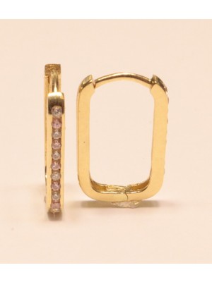 Güler Kuyumculuk 14 Ayar Altın Dikdörtgen Küpe