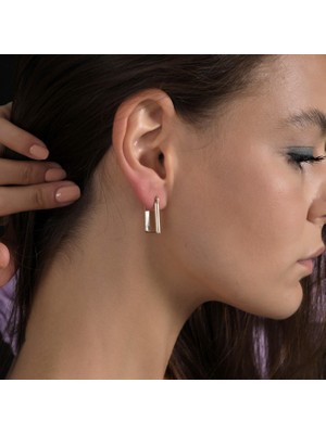 Güler Kuyumculuk Dikdörtgen Küpe