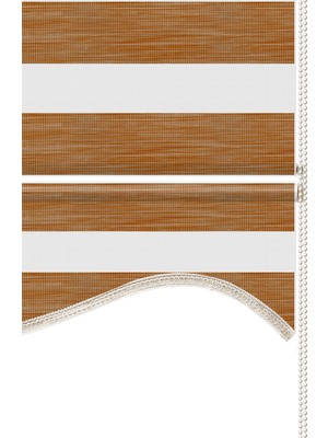 Mekstor Soft Bamboo Kahverengi Kırçıllı Zebra Perde ( Etek Dilimli )