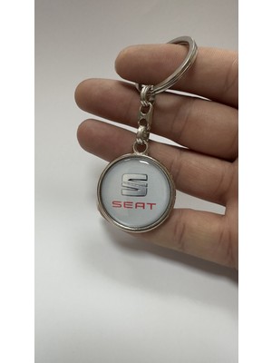 İmza Seat Logolu Metal Anahtarlık Çift Yönlü (1 Adet)