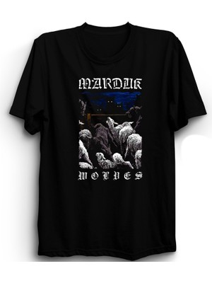 The Fame Marduk, Wolves, Rock Metal Müzik Grubu %100 Pamuk Tişört