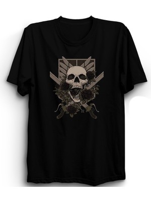 The Fame Attack On Titan, Vintage Special Skull Design, Manga, Anime %100 Pamuk Tişört