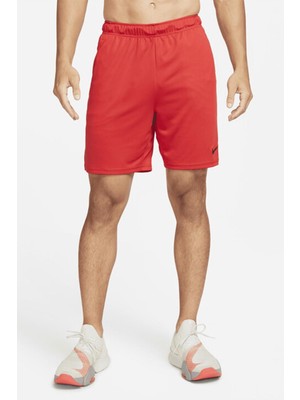 Nike Dri Fit Knith Shorts 9 Inch Red Örgü Erkek Antrenman Koşu Şortu Kırmızı
