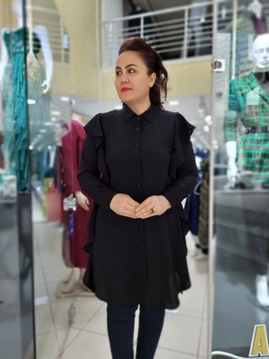 Fahrettin Moda 7500 Fırfır Detaylı Gömlek Tunik