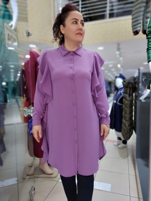 Fahrettin Moda 7500 Fırfır Detaylı Gömlek Tunik