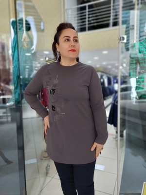 Fahrettin Moda 7513 Taşlı Desenli Tunik