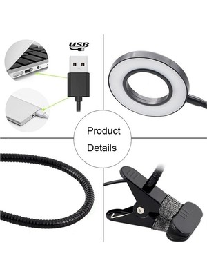 Miracle1 Masa Lambası Üzerinde Klip Usb Masa Lambası Göz Koruma Led Masa Işık Bükülebilir Esnek Okuma Masası Lambası Tırnak Dövme Güzellik | Masa Lambaları (Yurt Dışından)