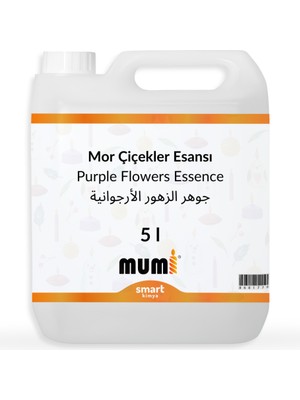 Mumi Mor Çiçekler Mum Esansı 5 Litre