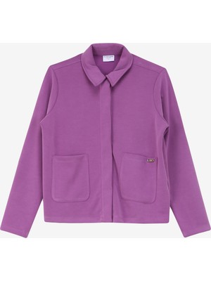 U.S. Polo Assn.  Gömlek Yaka Mor Kadın Sweatshırt Pıppa