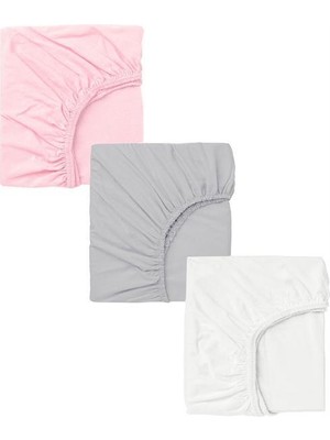 Cotenconcept 3 Adet 65X95 cm Anne Yanı Lastikli Penye Kumaş Bebek Çarşafı